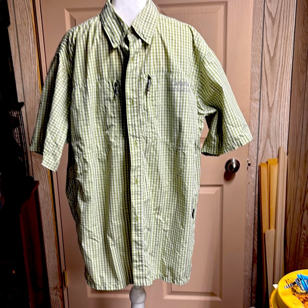 Green Lightweight Casual Button Down Shirt